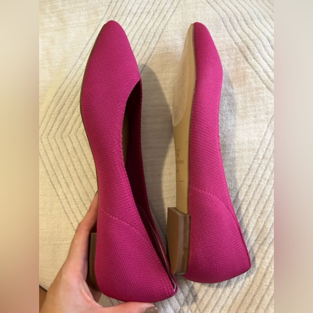 Corso Como Julia Knit Flat Shoes Stretch Leather Insole Pointed Toe Size 8 - Picture 6 of 8